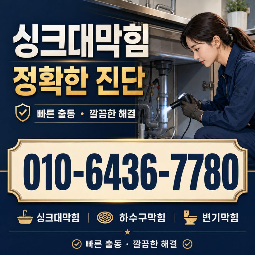 선구동 지역 세면대막힘 관련 이미지