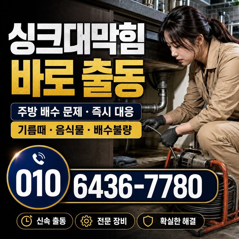 원동면 지역 싱크대막힘 관련 이미지